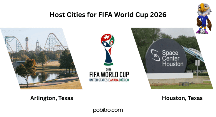 Arlington, Texas and Houston, Texas